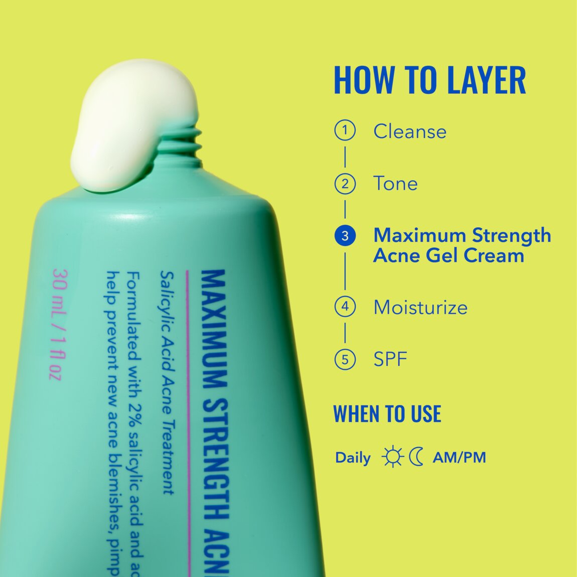 Maximum Strength Acne Gel Cream P1