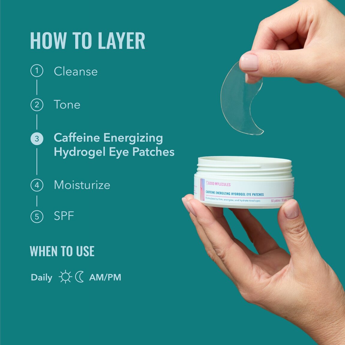 Caffeine Energizing Hydrogel Eye Patches W1